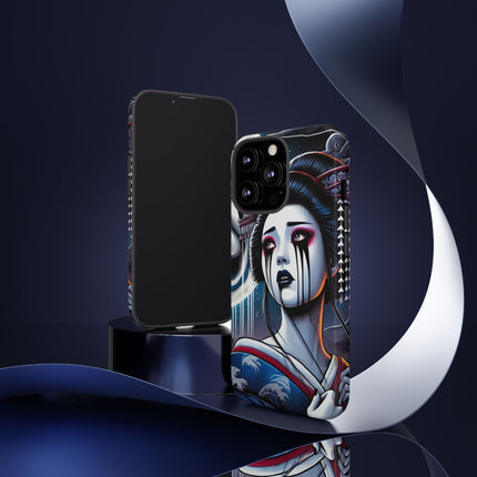 Geisha’s Black Ink Tears Phone Cases