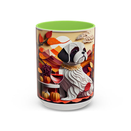 Shih Tzu at an Autumn Colorful Mugs (11oz, 15oz)