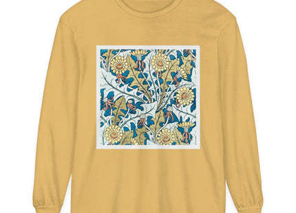Art Nouveau Dandelion Flower Garment-dyed Long Sleeve T-Shirt