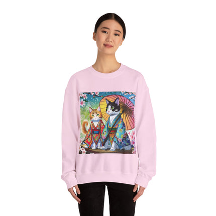 Kimono Kitties Unisex Heavy Blend™ Crewneck Sweatshirt