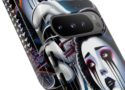 Geisha’s Black Ink Tears Phone Cases