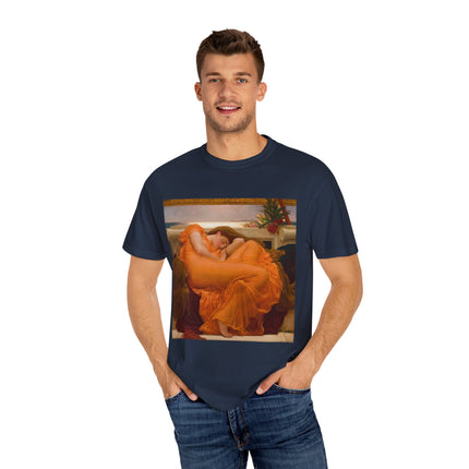 Flaming June by Frederic Leighton Unisex Garment-Dyed T-shirt