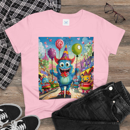 Monster Parade Madness Women's Midweight Cotton Tee