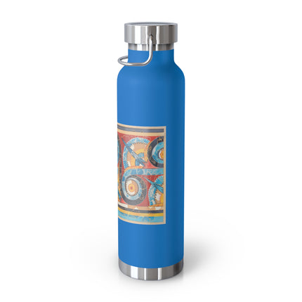Reproduction of S-Spiral Frieze by Emile Gilliéron Copper Vacuum Insulated Bottle, 22oz