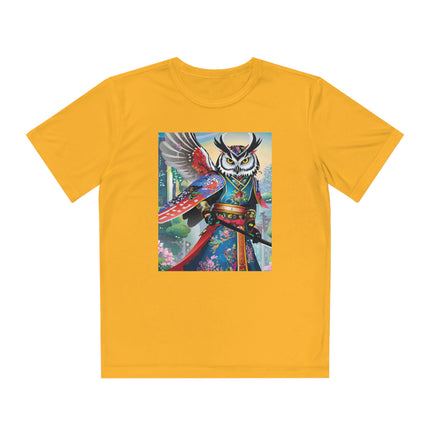 Cyberpunk Samurai Owl Youth Competitor Tee