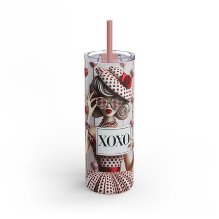 Fashionably Yours, XOXO Skinny Matte Tumbler, 20oz