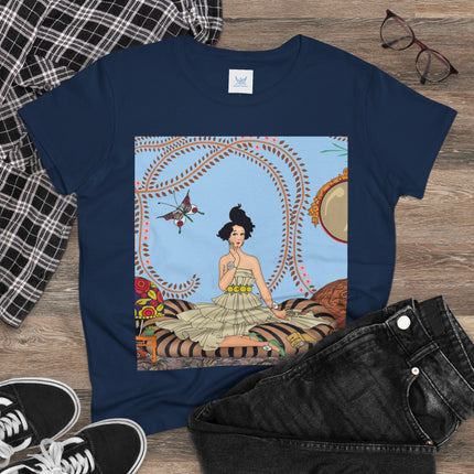 Minuit … ou l’appartement à la mode by George Barbier Women's Midweight Cotton Tee