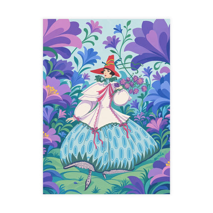 🌸🎶 The Garden Melody Postcards With Envelopes – Art Deco Floral Whimsy