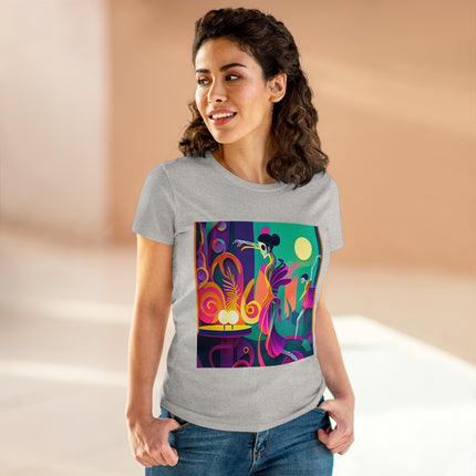 Dance of the Skeleton Ballerinas Women's Midweight Cotton Tee