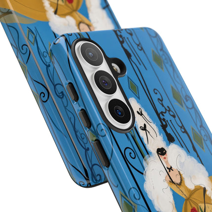 🎭🌹 The Lady At The Masquerade Gates Phone Case – Art Deco Fashion Illustration