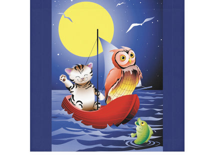 Embarking on a Moonlit Journey Face Towel