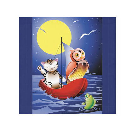 Embarking on a Moonlit Journey Face Towel