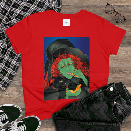 Mirror, Mirror A Witch's Touch Women's Midweight Cotton Tee