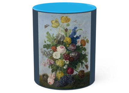Bouquet of Flowers and a Nest by Sebastian Wegmayr Colorful Mugs, 11oz