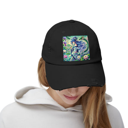 Fairy of the Koi Pond Unisex Distressed Cap