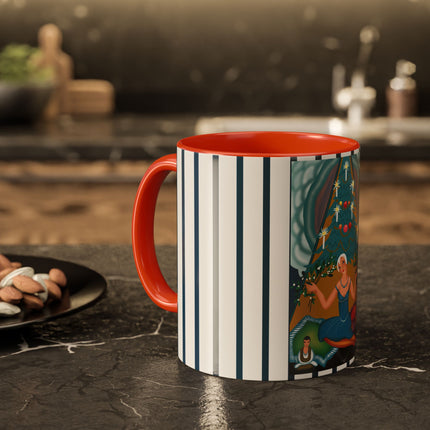 Art Deco Christmas Elegance Colorful Mugs (11oz, 15oz)
