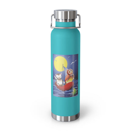 Embarking on a Moonlit Journey Copper Vacuum Insulated Bottle, 22oz