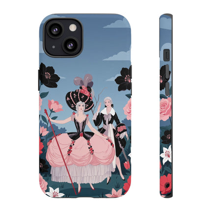 🌹🎭 The Rose Masquerade Promenade Phone Case – Art Deco Floral Elegance