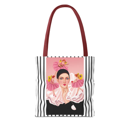 Pierrot & Fairies Dressed in Pink by Sofia Chiostri Tote Bag