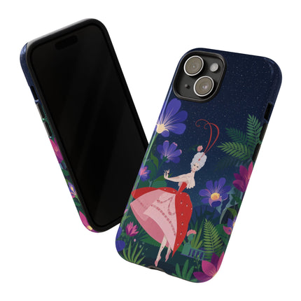 🌺✨ The Lady Of The Starlit Enchanted Garden Phone Case – Art Deco Floral Fantasy