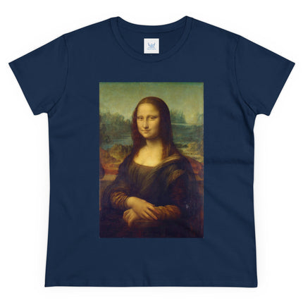 Mona Lisa by Leonardo da Vinci Women's Midweight Cotton Tee