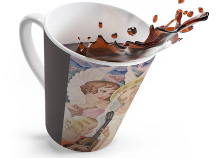 Madonna with Child Surrounded by Musical Angels by Gerda Wegener Latte Mug