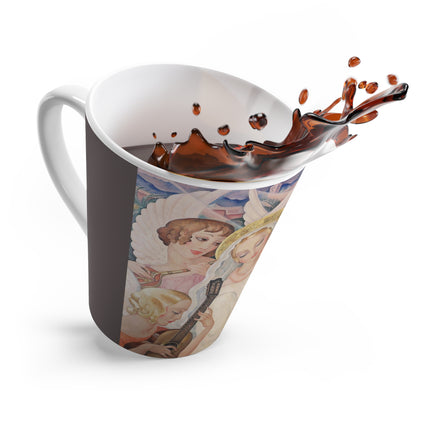 Madonna with Child Surrounded by Musical Angels by Gerda Wegener Latte Mug