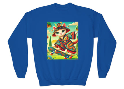 Dragon Dance on Wheels Youth Crewneck Sweatshirt