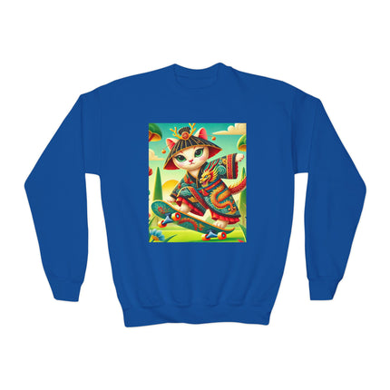 Dragon Dance on Wheels Youth Crewneck Sweatshirt – Energy, Style & Fearless Creativity