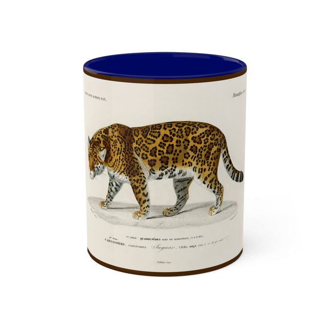 Jaguar by Charles Dessalines D' Orbigny Colorful Mugs, 11oz