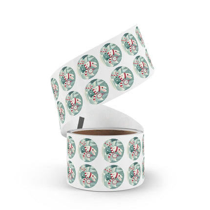 Candy Cane Timekeeper Bunny Round Sticker Label Rolls