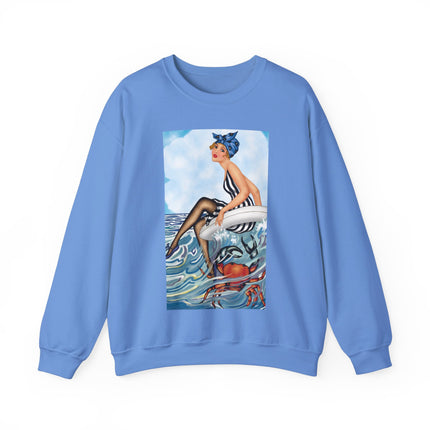 Playful Waves and Fashion Follies Heavy Blend™ Crewneck Sweatshirt