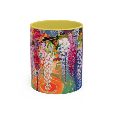 Golden Wisteria Elegance Colorful Mugs (11oz, 15oz)