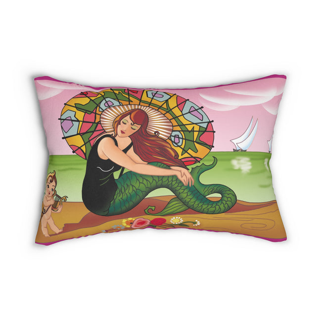 Siren Serenade by Carlo Chiostri Spun Polyester Lumbar Pillow