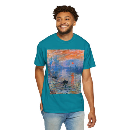 Sunrise by Claude Monet Unisex Garment-Dyed T-shirt