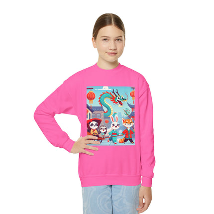 The Little Dragon and Friends Youth Crewneck Sweatshirt – Friendship, Adventure & Playful Charm