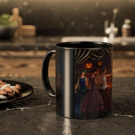 🏹🎃 Cupid's Arrow At Pumpkin Moon Manor Colorful Mug – Romantic Halloween Charm