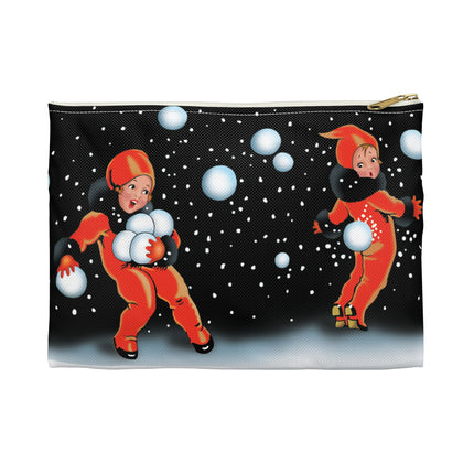 A Festive Snowball Accessory Pouch