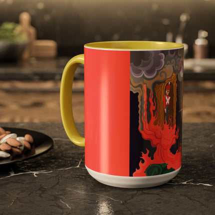The Firebird's Awakening Colorful Mug (11oz, 15oz) – Ballet Fantasy, Mythic Fire & Art Deco Drama