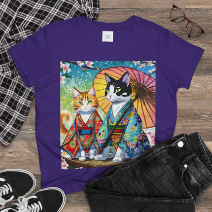 Kimono Kitties Cotton Tee