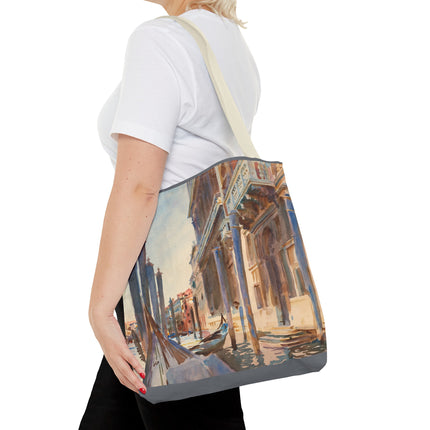 Gondola Moorings on the Grand Canal by John Singer Sargent Tote Bag (AOP)
