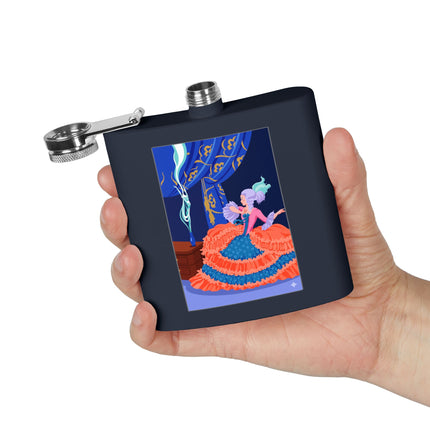 Rococo Stage Siren Flask – Theatrical Grace & Elegant Drama