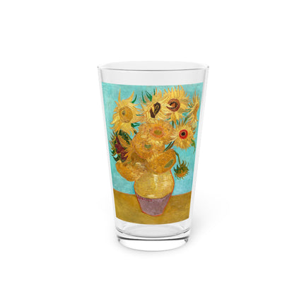 Vase with Twelve Sunflowers by Vincent van Gogh Glass, 16oz