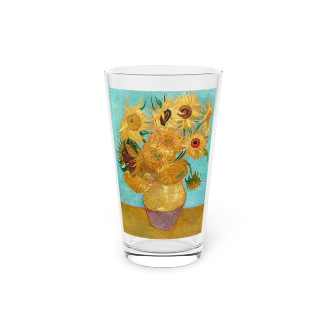 Vase with Twelve Sunflowers by Vincent van Gogh Glass, 16oz