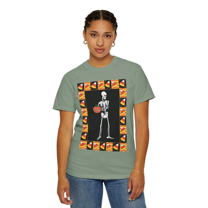 Candy Corn Skeleton Unisex Garment-Dyed T-shirt