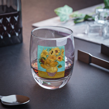 Vase with Twelve Sunflowers by Vincent van Gogh Whiskey Glass