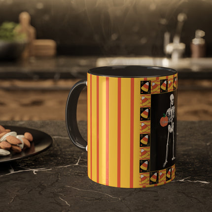 Candy Corn Skeleton Colorful Mugs (11oz, 15oz)
