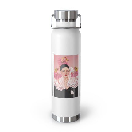 Pierrot & Fairies Dressed in Pink by Sofia Chiostri Copper Vacuum Insulated Bottle, 22oz