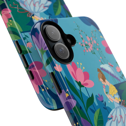 🌸☂️ A Stroll Through The Enchanted Forest Phone Case – Art Deco Floral Fantasy