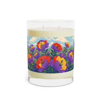 ⚓🎭 The Nautical Flower Garden Dancer Scented Candle – Art Deco Floral Whimsy